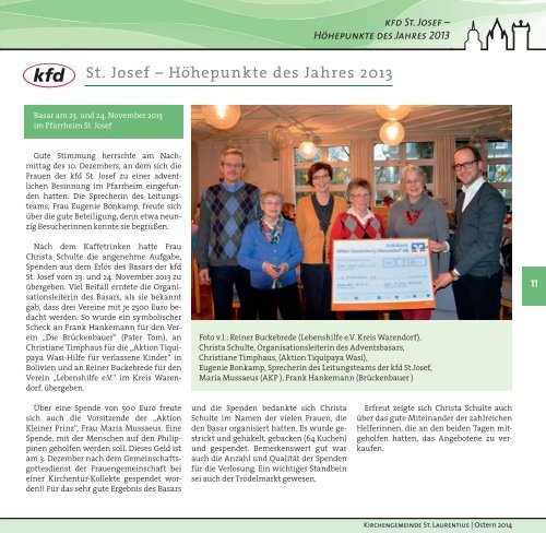 Pfarrbrief St- Laurentius Warendorf Ostern 2014