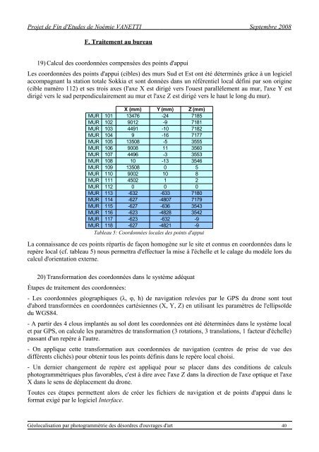 Rapport de stage - Pages perso - LCPC