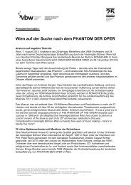 Das Phantom der Oper - Vereinigte BÃ¼hnen Wien