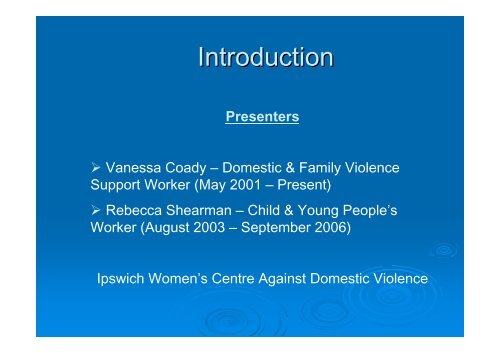 Recognising and Responding to Domestic and Family Violence