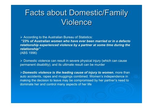 Recognising and Responding to Domestic and Family Violence