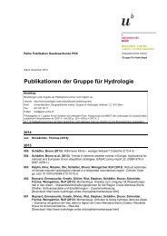 Publikationen GewÃ¤sserkunde - Gruppe fÃ¼r Hydrologie - UniversitÃ¤t ...