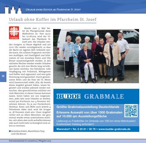 Pfarrbrief St. Laurentius Warendorf Pfingsten 2013