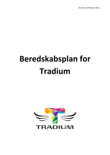 Beredskabsplan for Tradium