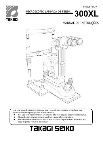 Manual da Lampada de Fenda TAKAGI 300XL