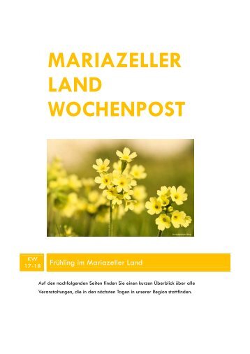 mariazeller land wochenpost - Mariazellerland Blog