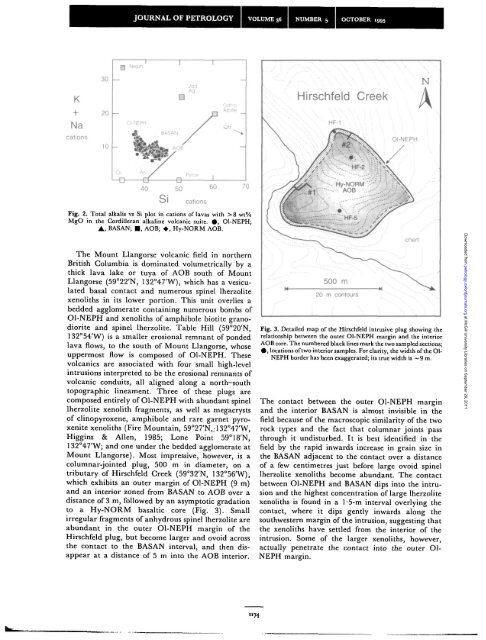 The Signature of Amphibole in Mafic Alkaline Lavas, a Study in the ...