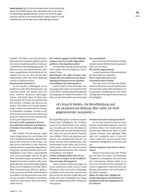 Nr. 11 / November 2011 - Die Pause (PDF, 5016 kb) - KV Schweiz