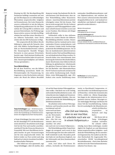 Nr. 11 / November 2011 - Die Pause (PDF, 5016 kb) - KV Schweiz