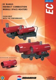 EC RANGE: INDIRECT COMBUSTION MOBILE SPACE HEATERS