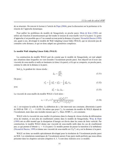 these simulation numerique et modelisation de l'ecoulement autour ...