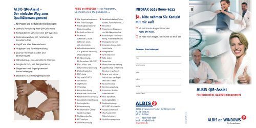 Albis Processing Guide ALBIS QM-Assist