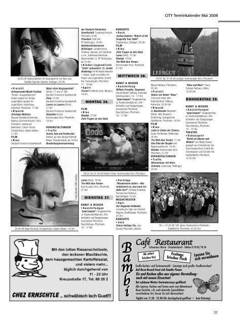 Europa Tour 2008 - CITY Stadtmagazin