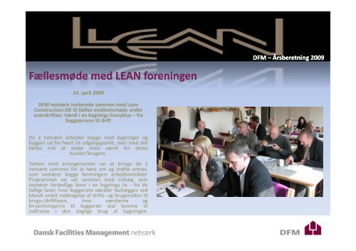 Formandens beretning for 2009 - Dansk Facilities Management