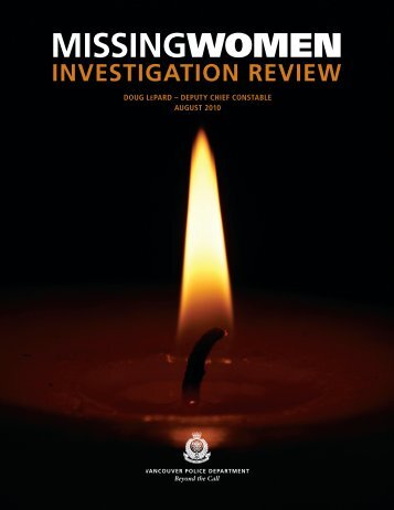 Missing Women Investigation Review - City of Vancouver