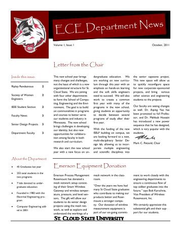 ECE Department Newsletter October 2011 - St. Cloud State University