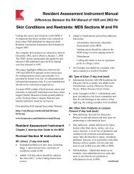 Resident Assessment Instrument Manual