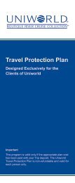 Uniworld Travel Protection Plan - Uniworld River Cruises