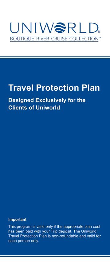 Uniworld Travel Protection Plan - Uniworld River Cruises