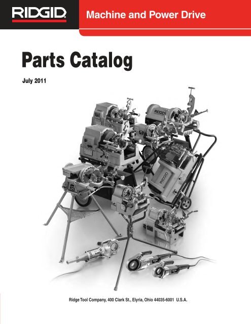 Ridgid Machine Power Drive Parts Catalog 2011 - Incledon