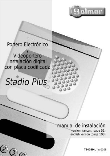 Manual de instalaciÃ³n - Golmar