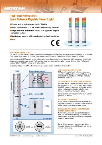 Open Network Capable Tower Light IT40S, IT50S, IT60S ... - M-System