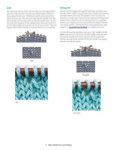 Basic Stitches for Lace Knitting - Stitch This! The Martingale Blog ...