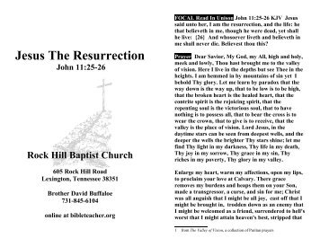 Jesus The Resurrection - Bibleteacher.org