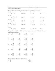 Math 7 Test - The McNabbs