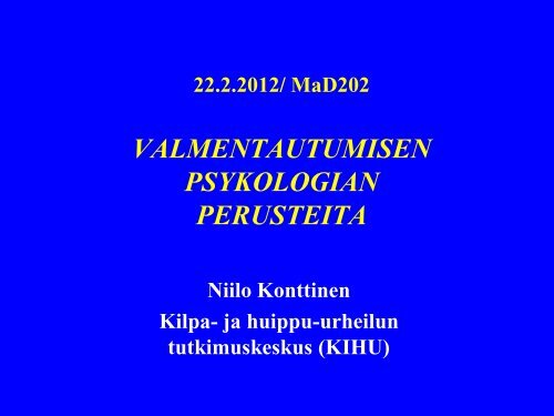 YhteistyÃ¶n tavoitteet - Kilpa- ja huippu-urheilun tutkimuskeskus