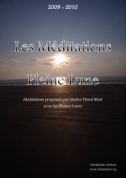 Méditations proposées par Maître Djwal  Khul pour  les Pleines Lunes