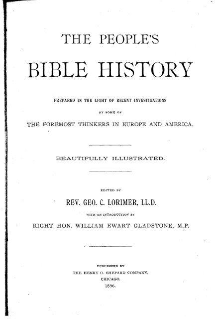 BIBLE HISTORY - Classic Works of Apologetics