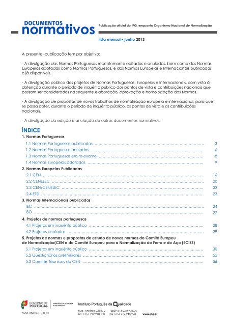 Documentos normativos - IPQ