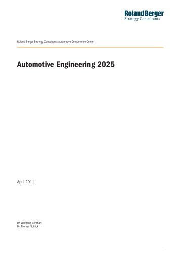 Automotive engineering 2025 (PDF, 628 KB) - Roland Berger