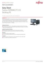 Data Sheet Fujitsu ESPRIMO P1510 Desktop PC