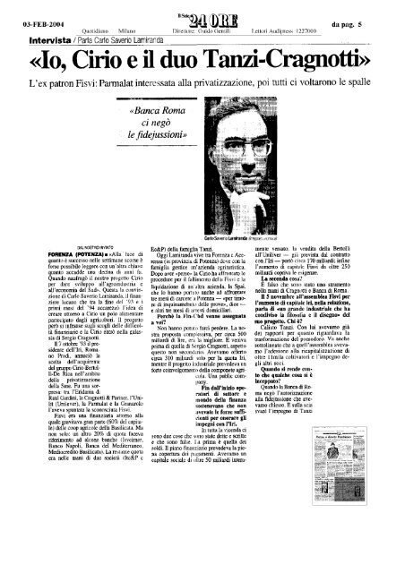 Intervista a Carlo Saverio Lamiranda - Cia