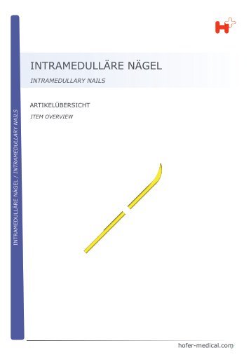 INTRAMEDULLÃRE NÃGEL - Hofer-medical