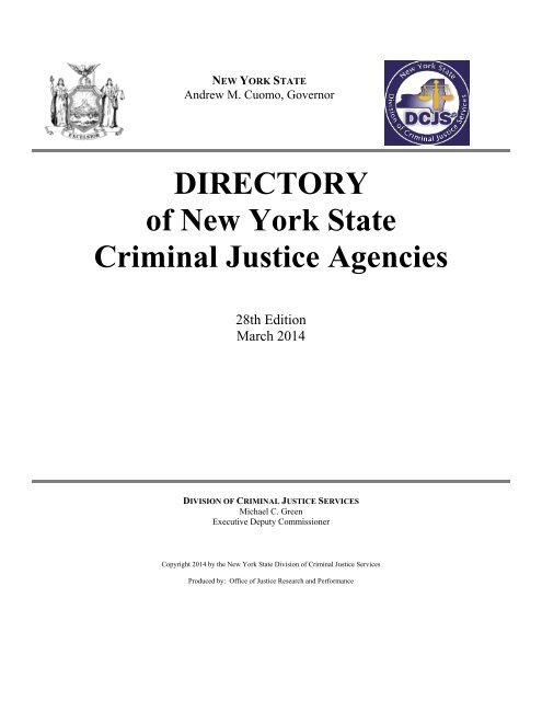 directory of new york state criminal justice agencies