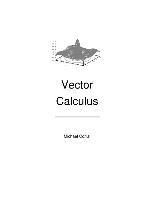 Michael Corral: Vector Calculus