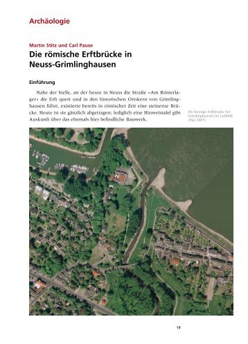 Die römische Erftbrücke in Neuss-Grimlinghausen - Clemens-Sels ...