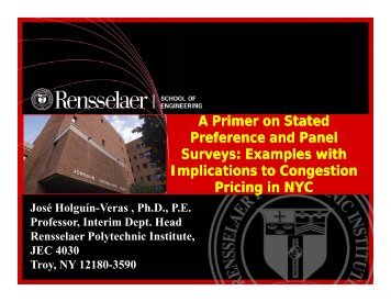 A Primer on Stated Preference - New York Metropolitan ...