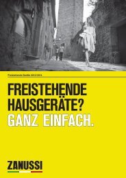 BroschÃ¼re herunterladen - Zanussi