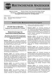 RIETSCHENER ANZEIGER - Gemeinde Rietschen