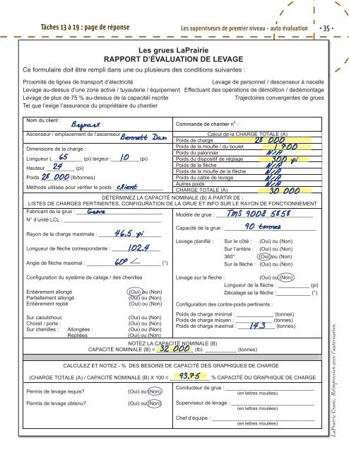 Compétences essentielles – Auto évaluation : Superviseurs de ...