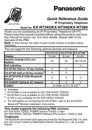 Panasonic KX-NT3XX Series Telephone User Guide - Atcom
