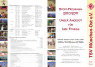 fitness-programm 2010/2011 - TSV München Ost