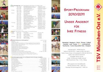 fitness-programm 2010/2011 - TSV München Ost