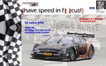 {have speed in f[ ]cus!} DTM History | Mediaday und Test Hockenheim