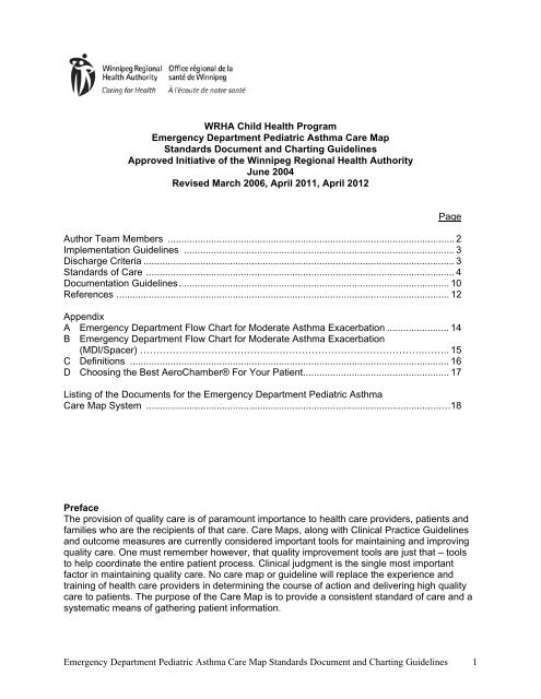 Asthma Guidelines Chart