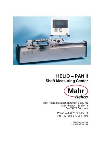 Download PDF of HELIO - PAN Data Sheet - BC MacDonald & Co.